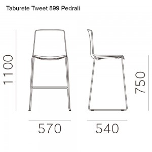 Taburete Tweet 899 Oferta Pedrali