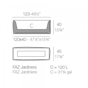 Macetero Faz Light Jardinera con iluminación interior | Lluesma