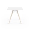 Mesa cuadrada Faz Wood dining table. Vondom
