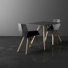Mesa cuadrada Faz Wood dining table. Vondom