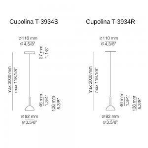 Lámpara suspensión Cupolina T-3934 Estiluz
