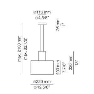 Lámpara suspensión Cyls T-3905P Estiluz