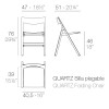 Silla plegable Quartz para Espacio Exterior Apilable Diseñada por Vondom | Lluesma