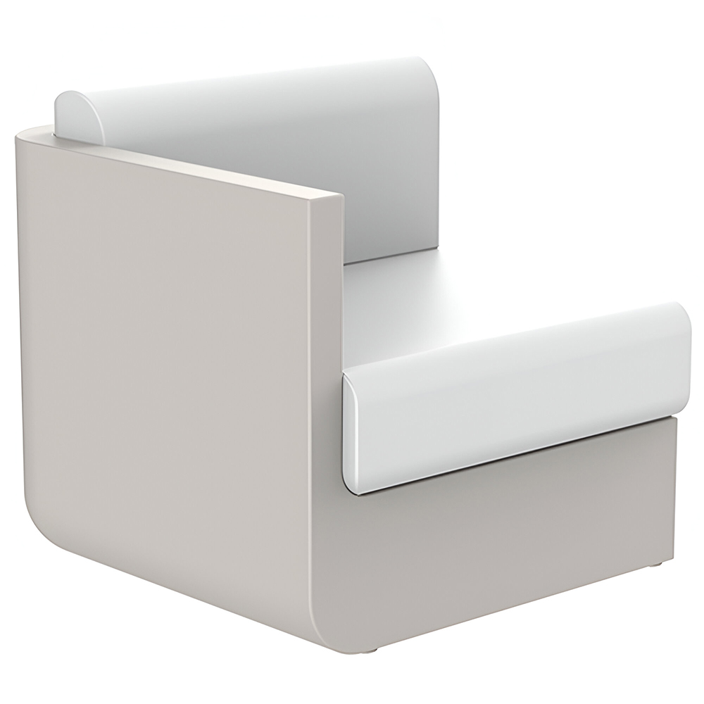 Sofá Ulm módulo lateral con Acolchado silvertex y opción de luz