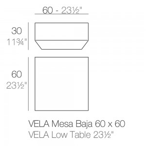 Mesa tumbona Vela con Doble Pared y Luz Led en el Interior | Vondom