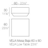 Mesa tumbona Vela con Doble Pared y Luz Led en el Interior | Vondom