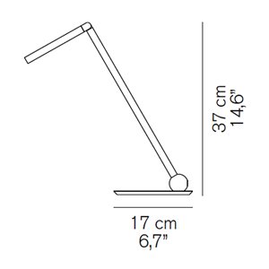 Lámpara sobremesa Calamaio 298 Oluce