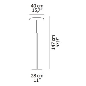 Lámpara pie Dora 371 Oluce