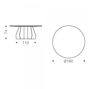 Mesa Senator Round Cattelan Italia
