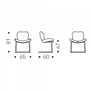 Silla Rachel Cantilever Cattelan Italia