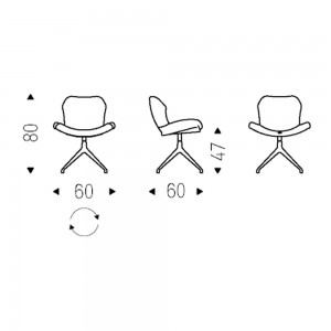 Silla Rachel Turn Cattelan Italia