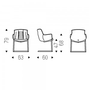 Silla Rhonda Cantilever Cattelan Italia