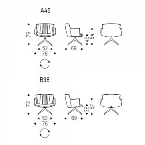 Silla Rhonda Lounge Cattelan Italia