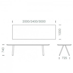 Mesa Arki Outdoor Mármol Pedrali