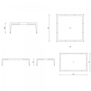 Mesa auxiliar con tapa en gres New Joint Fast