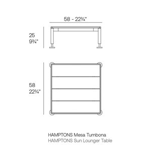 Mesa tumbona Hamptons Vondom