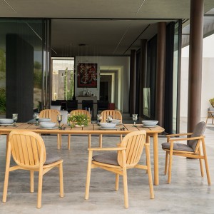 Mesa cuadrada de madera Twins Emu