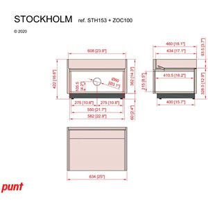 Mesa noche Stockholm STH15 Punt