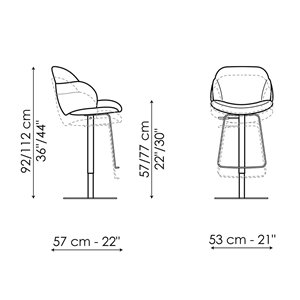 Taburete My Way Too giratorio Bonaldo