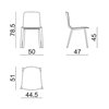 Silla Aava 02 polopropileno tapizada madera Arper