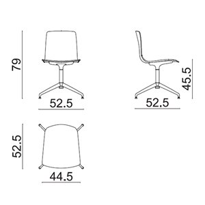 Silla Aava 02 polipropileno Giratoria Arper