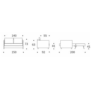 Sofá cama Luoma Innovation Living