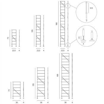 Soporte pie Tria 24/36 Mobles 114
