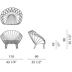 Butaca Peacock Cappellini
