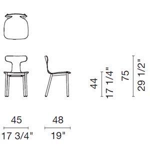 Silla Bac One madera Cappellini