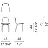 Silla Bac Two tapizada Cappellini