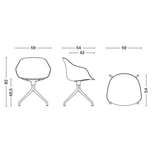 Silla AAC 220 tapizado frontal Hay