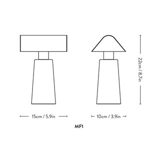 Lámpara sobremesa Caret &Tradition