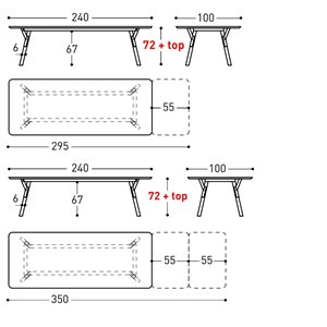 Mesa extensible Link Varaschin