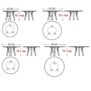 Mesa Link redonda Varaschin
