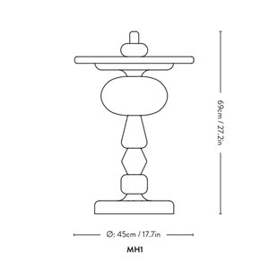 Mesa auxiliar Shuffle &Tradition
