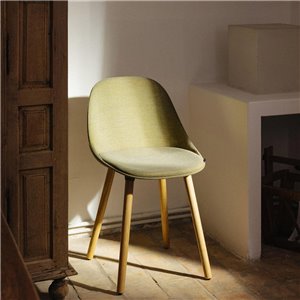 Silla Mate Wood tapizada Enea