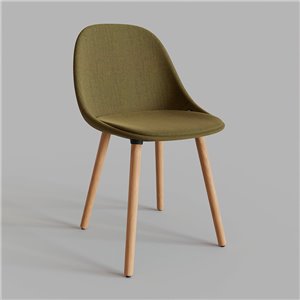 Silla Mate Wood tapizada Enea