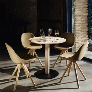 Silla Mate Spin wood tapizada Enea