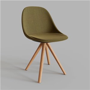 Silla Mate Spin wood tapizada Enea