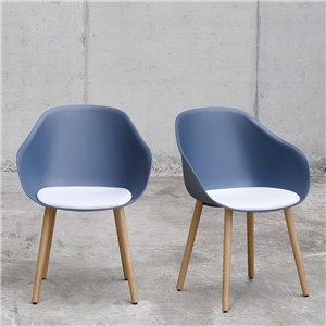 Silla Lore Wood con cojín polipropileno Enea