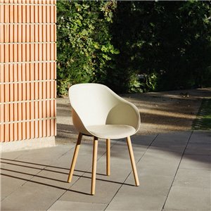 Silla Lore Wood con cojín polipropileno Enea
