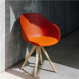 Silla Lore Spin wood con cojín Enea