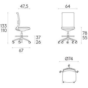 Taburete Itek Pro Inclass