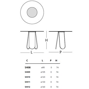 Mesa Shimmer Glas Italia