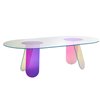 Mesa Shimmer ovalada Glas Italia