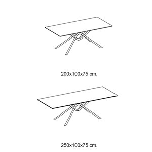 Mesa Air Rectangular Melamina/Mármol Ingenia