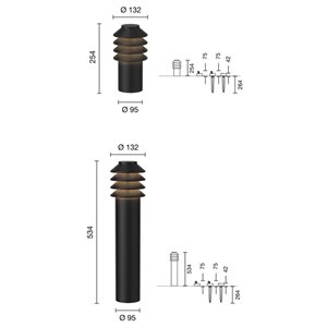 Lámpara pie Bysted Garden Louis Poulsen