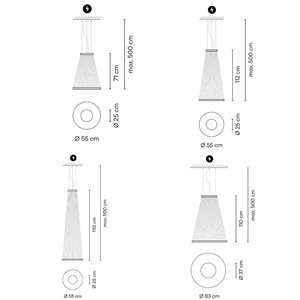 Lámpara suspensión Array cónica Vibia 