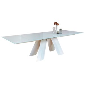 Mesa Twist Extensible Madera/Cristal Ingenia