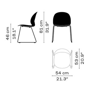 Silla N02 trineo Fritz Hansen